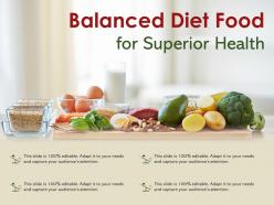 Balanced diet food for superior health