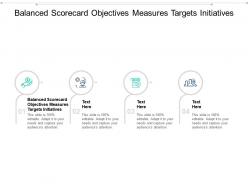 Balanced scorecard objectives measures targets initiatives ppt powerpoint presentation cpb