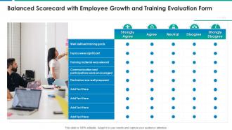 Balanced scorecard with employee growth and training evaluation form