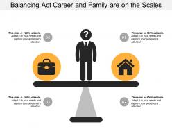 Balancing act career and family are on the scales