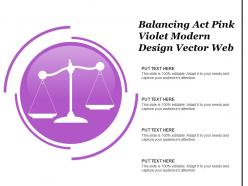 Balancing Act Pink Violet Modern Design Vector Web