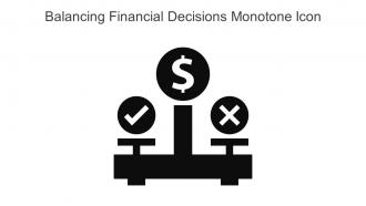 Balancing Financial Decisions Monotone Icon In Powerpoint Pptx Png And Editable Eps Format