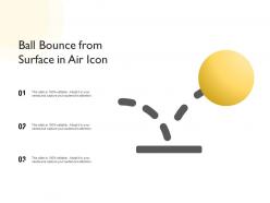 Ball bounce from surface in air icon