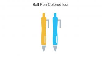 Ball Pen Colored Icon in powerpoint pptx png and editable eps format