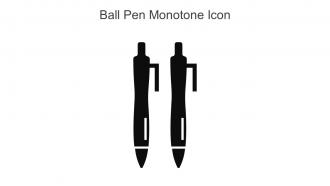 Ball Pen Monotone Icon in powerpoint pptx png and editable eps format