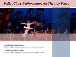 Ballet class performance on theater stage
