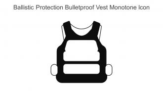 Ballistic Protection Bulletproof Vest Monotone Icon In Powerpoint Pptx Png And Editable Eps Format