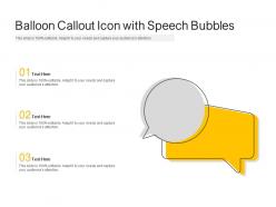 Balloon callout icon with speech bubbles
