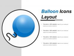 Balloon icons layout