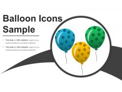 Balloon icons sample