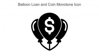 Balloon Loan And Coin Monotone Icon In Powerpoint Pptx Png And Editable Eps Format