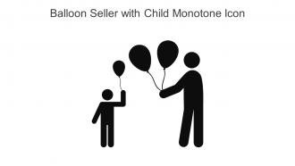Balloon Seller With Child Monotone Icon In Powerpoint Pptx Png And Editable Eps Format