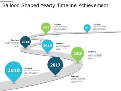 Balloon shaped yearly timeline achievement