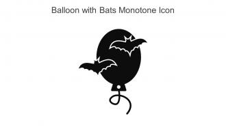 Balloon With Bats Monotone Icon In Powerpoint Pptx Png And Editable Eps Format