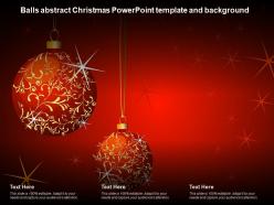 Balls abstract christmas powerpoint template and background