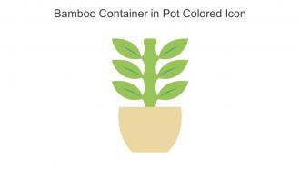 Bamboo Container In Pot Colored Icon In Powerpoint Pptx Png And Editable Eps Format