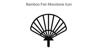 Bamboo Fan Monotone Icon In Powerpoint Pptx Png And Editable Eps Format