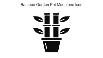 Bamboo Garden Pot Monotone Icon In Powerpoint Pptx Png And Editable Eps Format