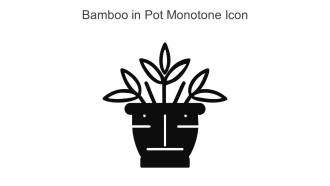 Bamboo In Pot Monotone Icon In Powerpoint Pptx Png And Editable Eps Format