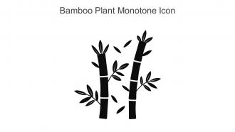 Bamboo Plant With Leaf Monotone Icon In Powerpoint Pptx Png And Editable Eps Format