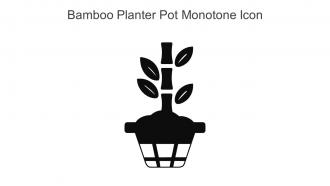 Bamboo Planter Pot Monotone Icon In Powerpoint Pptx Png And Editable Eps Format