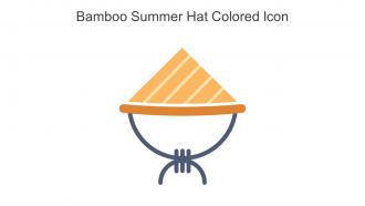 Bamboo Summer Hat Colored Icon In Powerpoint Pptx Png And Editable Eps Format