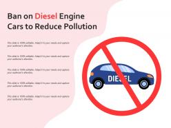 Ban On Diesel Engine Cars To Reduce Pollution