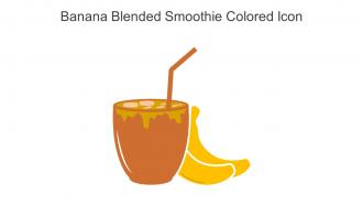 Banana Blended Smoothie Colored Icon In Powerpoint Pptx Png And Editable Eps Format