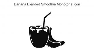 Banana Blended Smoothie Monotone Icon In Powerpoint Pptx Png And Editable Eps Format