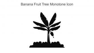 Banana Fruit Tree Monotone Icon In Powerpoint Pptx Png And Editable Eps Format