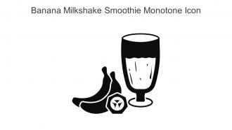 Banana Milkshake Smoothie Monotone Icon In Powerpoint Pptx Png And Editable Eps Format