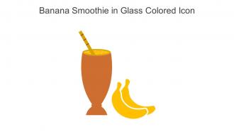Banana Smoothie In Glass Colored Icon In Powerpoint Pptx Png And Editable Eps Format