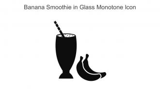Banana Smoothie In Glass Monotone Icon In Powerpoint Pptx Png And Editable Eps Format