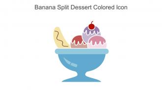 Banana Split Dessert Colored Icon In Powerpoint Pptx Png And Editable Eps Format