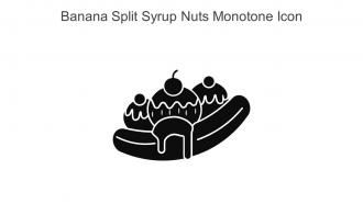 Banana Split Syrup Nuts Monotone Icon In Powerpoint Pptx Png And Editable Eps Format