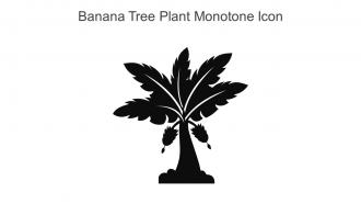 Banana Tree Plant Monotone Icon In Powerpoint Pptx Png And Editable Eps Format