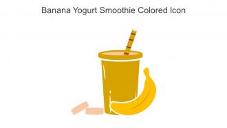 Banana Yogurt Smoothie Colored Icon In Powerpoint Pptx Png And Editable Eps Format