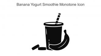 Banana Yogurt Smoothie Monotone Icon In Powerpoint Pptx Png And Editable Eps Format