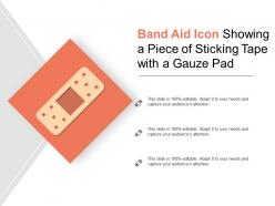Band aid icon showing a piece of sticking tape with a gauze pad