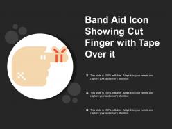 Band aid icon showing cut finger with tape over it