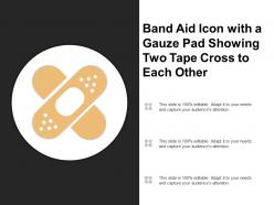 Band aid icon with a gauze pad showing two tape cross to each other