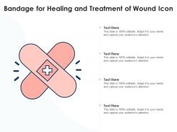 Bandage for healing and treatment of wound icon