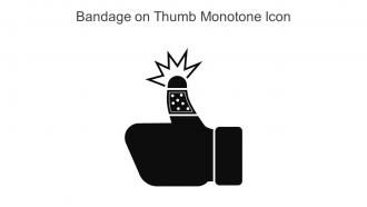 Bandage On Thumb Monotone Icon In Powerpoint Pptx Png And Editable Eps Format