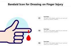 Bandaid icon for dressing on finger injury