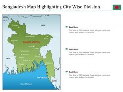 Bangladesh map highlighting city wise division