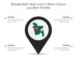Bangladesh map icon in black colour location pointer