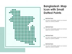 Bangladesh map icon with small dotted points