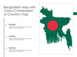 Bangladesh map with colour combination of countrys flag