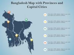 Bangladesh map with provinces and capital cities