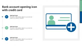 Bank Account Opening Icon With Credit Card